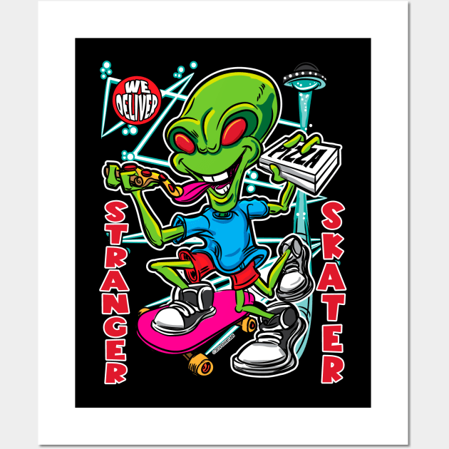 Stranger Skater Wall Art by eShirtLabs